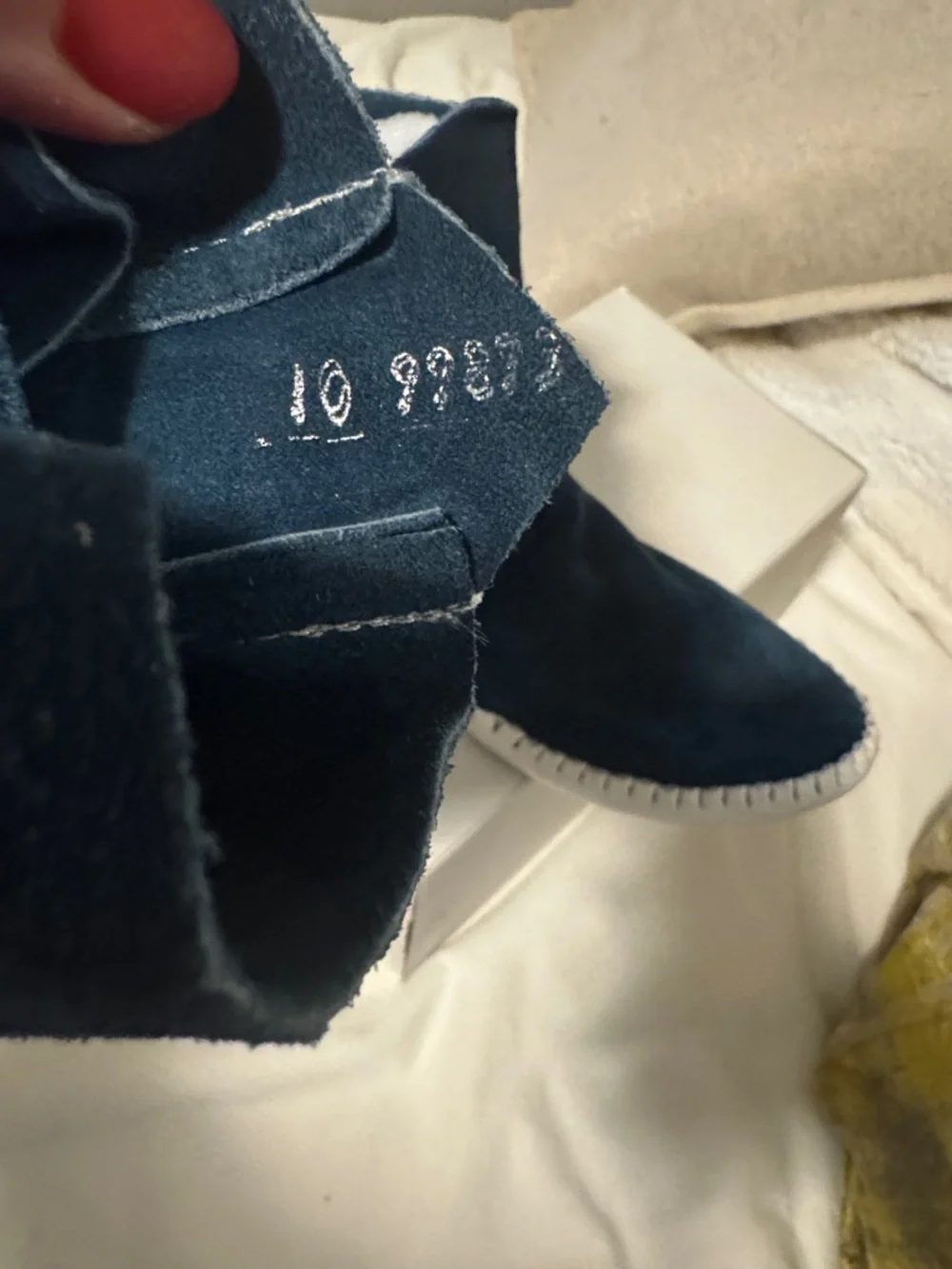 Blue Leather Moccasin with Patterned Insoles. - Picture 4 of 6